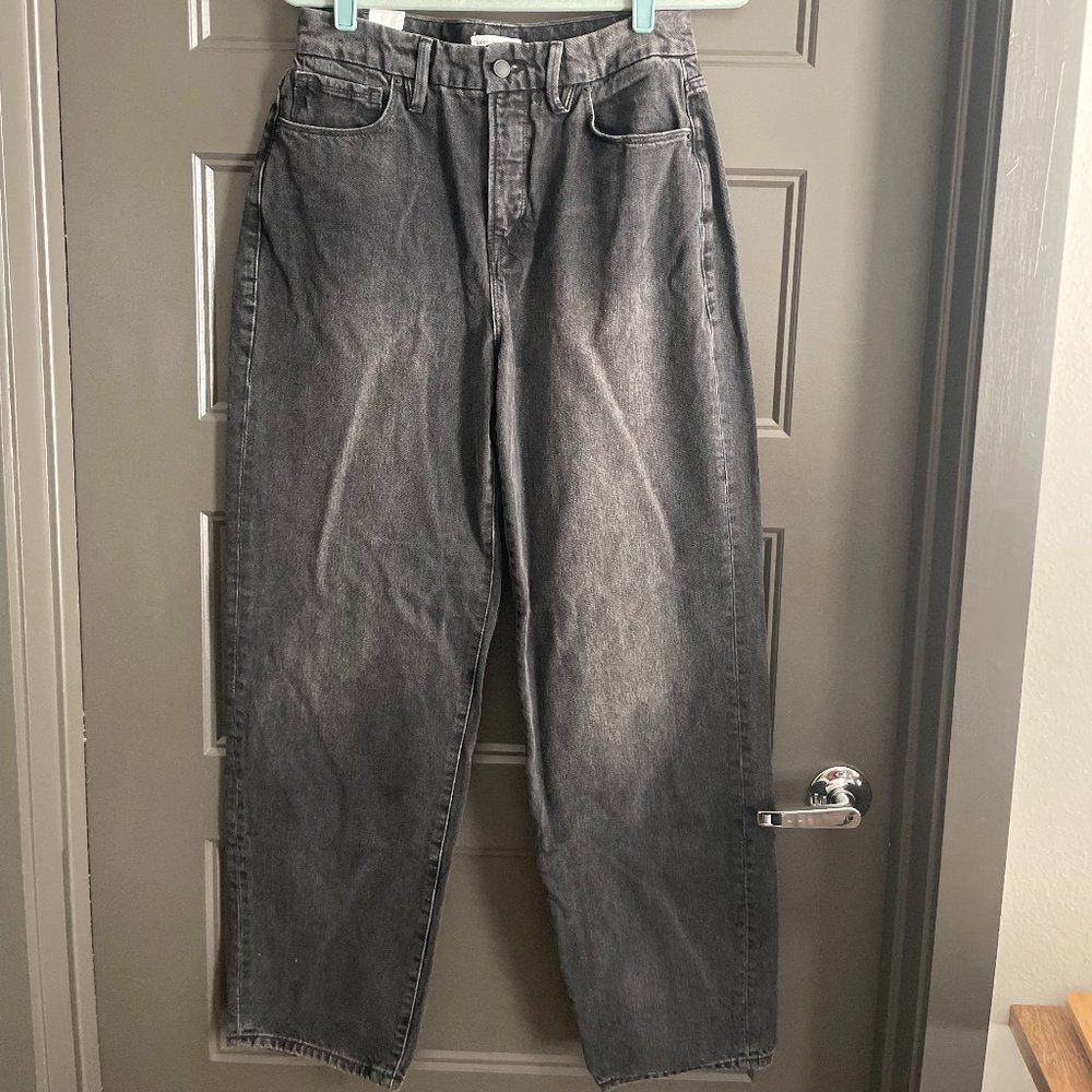 NWT Good American Mom Jean Style Black Jeans, 6/28